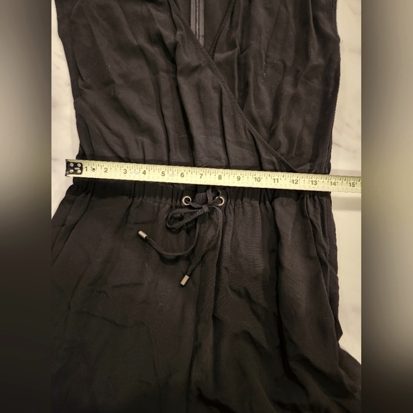 NEW Eileen Fisher black crepe v-neck jumpsuit Romper jumper - Picture 10 of 11